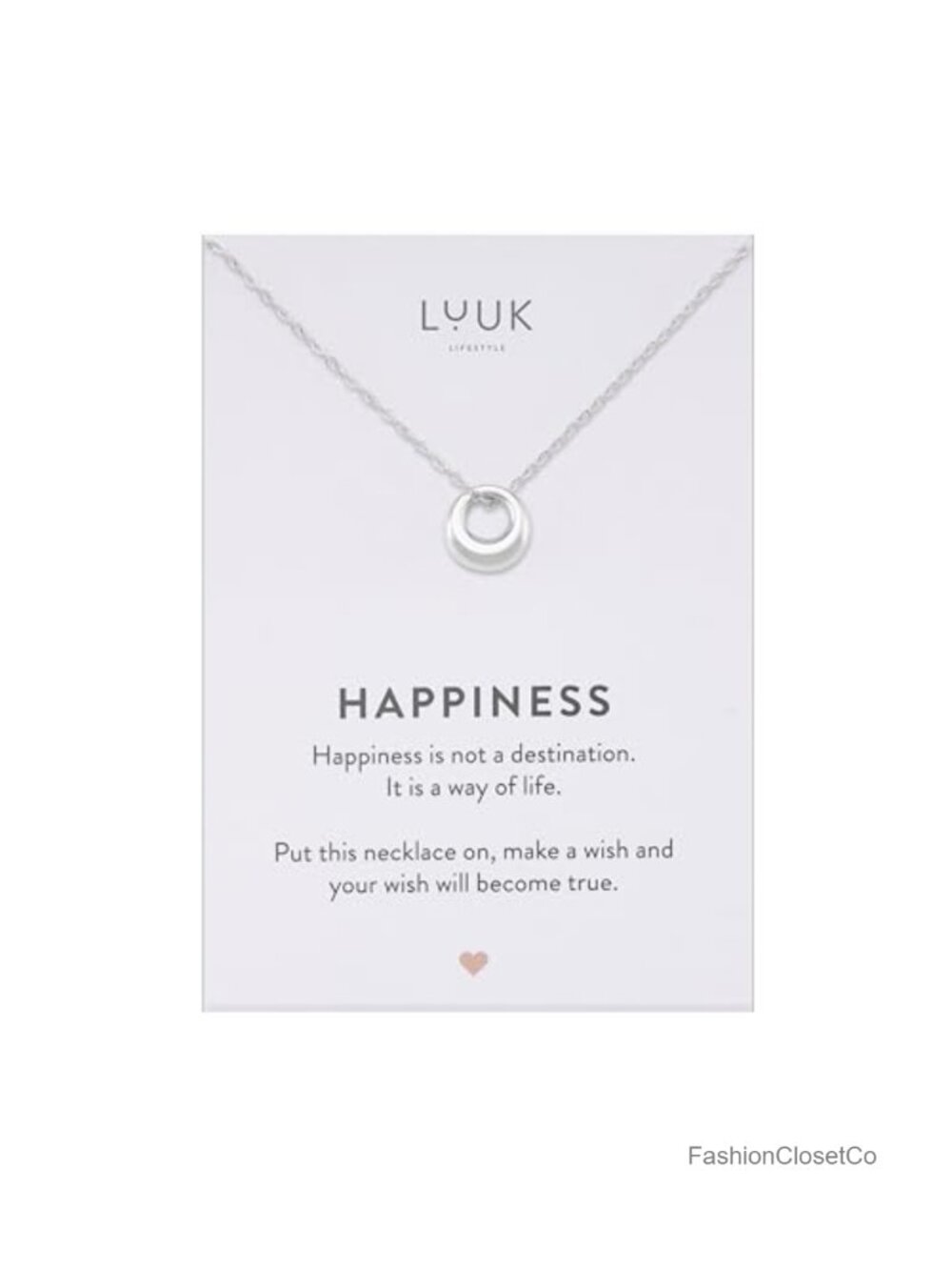 Stainless Steel Charm Pendant Necklace with Boho Circle, Adjustable Chain